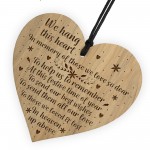 Wood Engraved Christmas Tree Memorial Decoration Mum Dad Nan