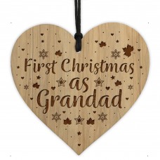 First Christmas As A Grandad Christmas Decoration Engraved