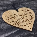 First Christmas As A Grandad Christmas Decoration Engraved