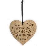 First Christmas As A Grandad Christmas Decoration Engraved