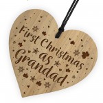 First Christmas As A Grandad Christmas Decoration Engraved