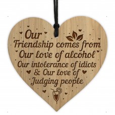 Funny Friendship Gift Engraved Heart Best Friend Birthday Xmas
