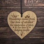 Funny Friendship Gift Engraved Heart Best Friend Birthday Xmas