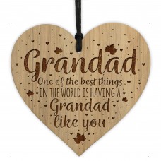 Grandad Gift Plaque Engraved Heart Birthday Christmas Gift