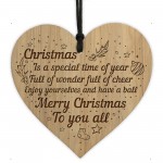 Christmas Gift For Him Her Friendship Gift Wood Engraved Heart