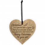 Christmas Gift For Him Her Friendship Gift Wood Engraved Heart