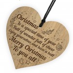 Christmas Gift For Him Her Friendship Gift Wood Engraved Heart