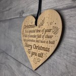Christmas Gift For Him Her Friendship Gift Wood Engraved Heart