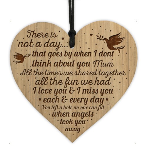 Memorial Plaque Engraved Heart Mum Memorial Plaque Hanging