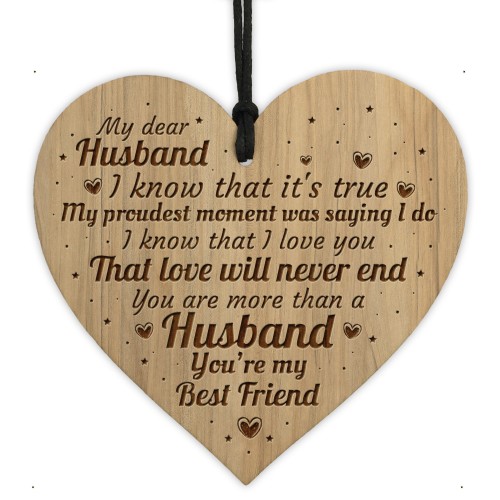 Anniversary Birthday Christmas Gift For Husband Engraved Heart