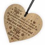 Anniversary Birthday Christmas Gift For Wife Engraved Heart Gift