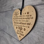 Anniversary Birthday Christmas Gift For Wife Engraved Heart Gift