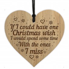 Beautiful Memorial Christmas Decoration Engraved Heart Bauble