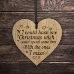 Beautiful Memorial Christmas Decoration Engraved Heart Bauble