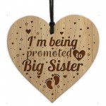 Big Sister Gift Pregnancy Announcement Gift Engraved Wood Heart