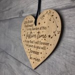 Memorial Sign Engraved Wood Heart Christmas Tree Decoration