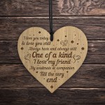 Beautiful Friendship Sign Engraved Heart Birthday Gift