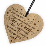 Beautiful Friendship Sign Engraved Heart Birthday Gift