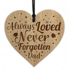 Beautiful Memorial Plaque For Dad Engraved Heart Dad Gift