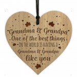 Grandma And Grandpa Gift For Birthday Christmas Engraved Heart