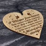  A Whisper From Heaven Beautiful Memorial Sign Engraved Heart