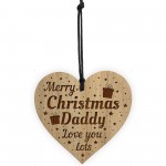 Christmas Gift For Daddy Engraved Heart Daddy Christmas Gift