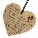 Mummy To Be Gift From Bump Engraved Wood Heart Birthday Xmas