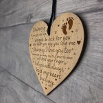 Mummy To Be Gift From Bump Engraved Wood Heart Birthday Xmas