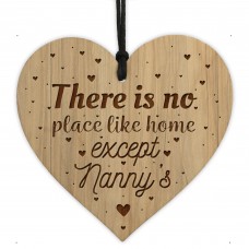 Nanny Gift Birthday Christmas Card Nanny Grandad Gift Wood Heart