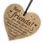 FUNNY Best Friend Gift For Christmas Birthday Engraved Heart