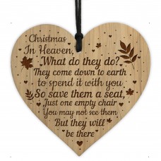 Christmas In Heaven Memorial Sign Engraved Christmas Tree Decor