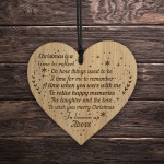 Family Memorial Plaque Wood Christmas Tree Bauble Memorial Gift 