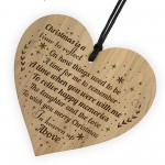 Family Memorial Plaque Wood Christmas Tree Bauble Memorial Gift 