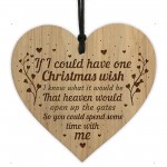 Memorial Christmas Tree Decoration CHRISTMAS WISH Engraved