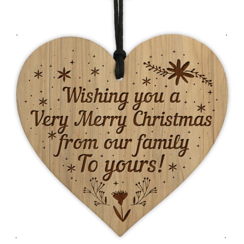 Christmas Gift For Friend Engraved Heart Neighbour Gift