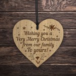 Christmas Gift For Friend Engraved Heart Neighbour Gift