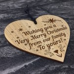 Christmas Gift For Friend Engraved Heart Neighbour Gift