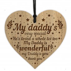 DADDY GIFT For Birthday Christmas Engraved Heart Daddy Daughter
