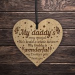 DADDY GIFT For Birthday Christmas Engraved Heart Daddy Daughter