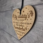 DADDY GIFT For Birthday Christmas Engraved Heart Daddy Daughter