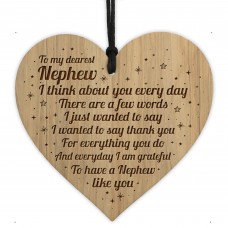 Gift For Nephew From Auntie Uncle Engraved Heart Nephew Birthday