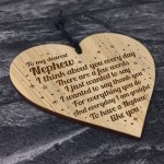 Gift For Nephew From Auntie Uncle Engraved Heart Nephew Birthday