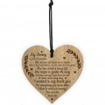 ANNY GIFT Engraved Wood Heart Nanny Birthday Christmas Thank You