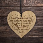  Gift For NEPHEW Engraved Heart Nephew Birthday Christmas Gift