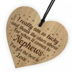  Gift For NEPHEW Engraved Heart Nephew Birthday Christmas Gift