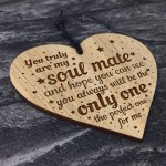 Anniversary Birthday Christmas For SOULMATE Gift Engraved Heart