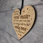 Anniversary Birthday Christmas For SOULMATE Gift Engraved Heart