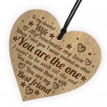 Wife Gift For Birthday Christmas Engraved Heart Best Friend