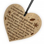CHRISTMAS MEMORIAL SIGN Engraved Heart Christmas Decoration