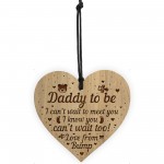 DADDY TO BE GIFT Engraved Heart Bump Gifts Daddy Birthday Xmas